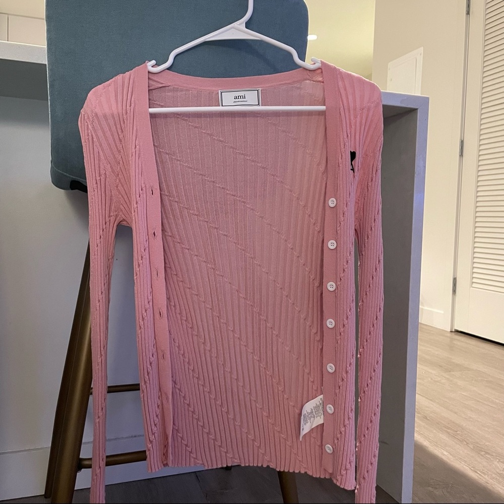 Ami Baby Pink Cardigan